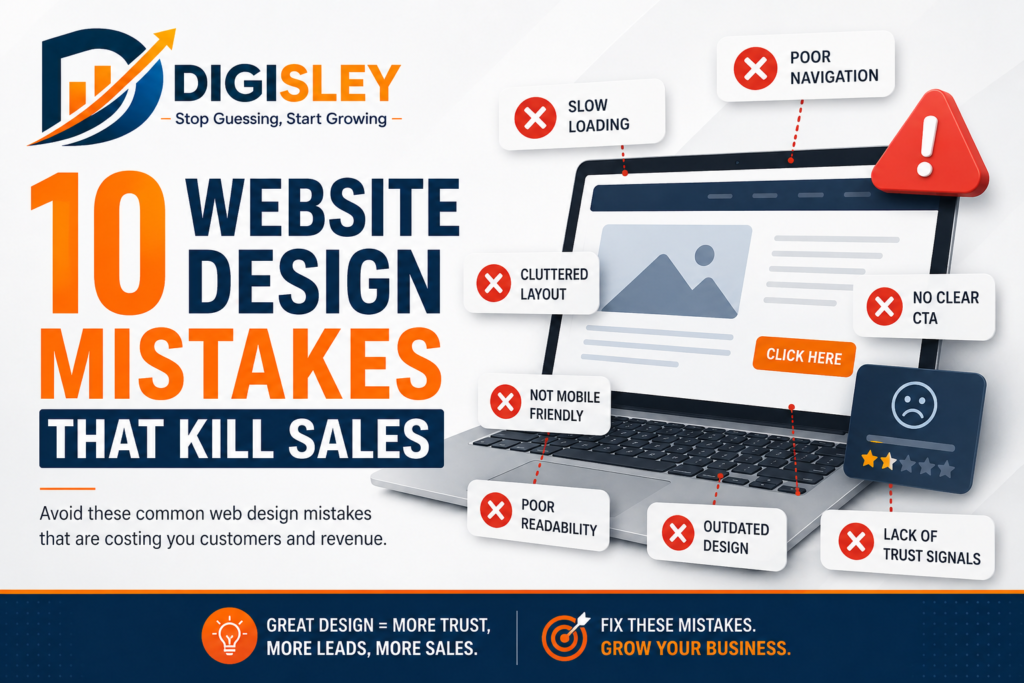 10 Website Design Mistakes That Kill Sales